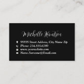 プロフェッショナルハウス清掃サービス白黒 名刺 (裏面)