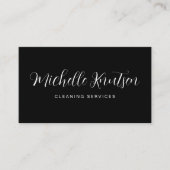 プロフェッショナルハウス清掃サービス白黒 名刺 (正面)