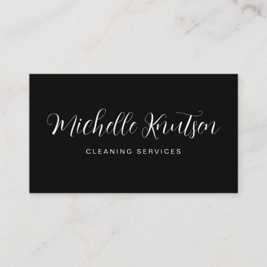 プロフェッショナルハウス清掃サービス白黒 名刺 (正面)