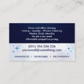 プロフェッショナルハウス清掃サービス 名刺 (裏面)