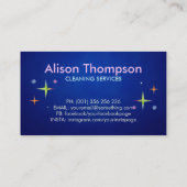 プロフェッショナルハウス清掃サービス 名刺 (裏面)