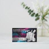 プロフェッショナルハウス清掃モダン雨窓 名刺 (スタンド正面)