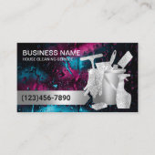 プロフェッショナルハウス清掃モダン雨窓 名刺 (正面)