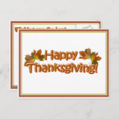 プロフェッショナルハッピーサンクスギビング シーズンポストカード (正面/裏面)