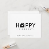 プロフェッショナルハッピーバースデー実在エテート カード (正面/裏面インサイチュ)