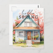 プロフェッショナルハロー春ウォーターカラーハウスリアルティ ポストカード (正面/裏面)