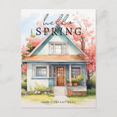プロフェッショナルハロー春ウォーターカラーハウスリアルティ ポストカード (正面)