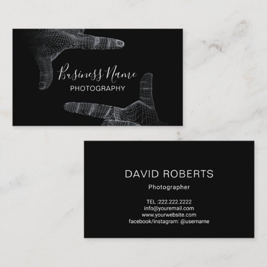 プロフェッショナルハンズフレーム撮影 名刺 (正面/裏面)