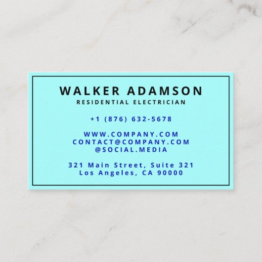 プロフェッショナルハンディマンエレクトリシャン稲妻 名刺 (裏面)