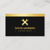 プロフェッショナルハンドメイドブラック&金ゴールド 名刺 (正面)