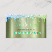 プロフェッショナルハート、グリッタードリップグリーンメタリック ロイヤリティカード (正面)