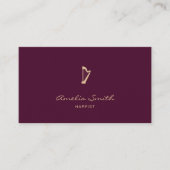 プロフェッショナルハーピストミニマルバーエレガントグンディ 名刺 (正面)