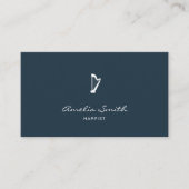 プロフェッショナルハープミニマルストエレガントネイビーブルー 名刺 (正面)