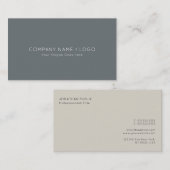 プロフェッショナルハーモニークラシックカラーエレガントプレーン 名刺 (正面/裏面)