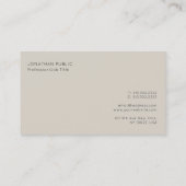 プロフェッショナルハーモニークラシックカラーエレガントプレーン 名刺 (裏面)