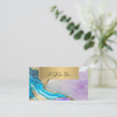 プロフェッショナルバイオレットブルーマーブル金ゴールド紙吹雪 割引カード (スタンド正面)