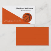 プロフェッショナルバスケットボールのコーチ選手 名刺 (正面/裏面)