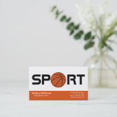 プロフェッショナルバスケットボールのコーチ選手 名刺 (スタンド正面)