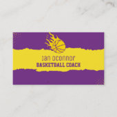 プロフェッショナルバスケットボールコーチイエロー 名刺 (正面)