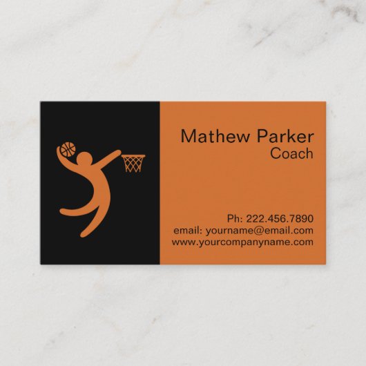 プロフェッショナルバスケットボールコーチ名刺 名刺 (正面)