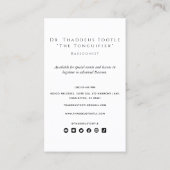 プロフェッショナルバソニストとバソーン音楽先生 名刺 (裏面)