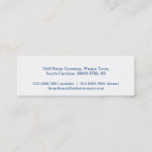 プロフェッショナルバドミントンコーチ名刺 スキニー名刺 (裏面)