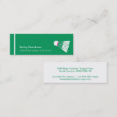 プロフェッショナルバドミントン女性コーチ名刺 スキニー名刺 (正面/裏面)