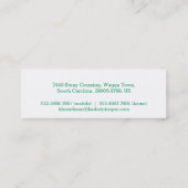 プロフェッショナルバドミントン女性コーチ名刺 スキニー名刺 (裏面)