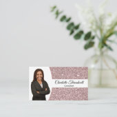 プロフェッショナルバラ金ゴールドカスタムグリッター写真 名刺 (スタンド正面)