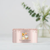 プロフェッショナルバラ金ゴールドグリッタードライプフラワーミキサー 名刺 (スタンド正面)