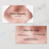 プロフェッショナルバラ金ゴールドモダン美容師 名刺 (正面/裏面)