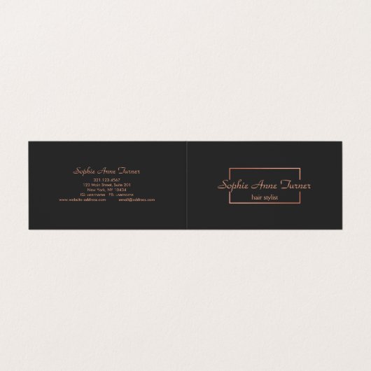 プロフェッショナルバラ金ゴールド壊れたフレーム上のダークグレー 名刺 (外部フラット)