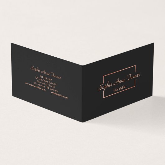 プロフェッショナルバラ金ゴールド壊れたフレーム上のダークグレー 名刺 (外部)