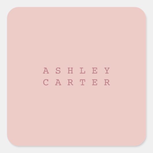 プロフェッショナルバラ金ゴールド平易ミニマルモダン主義者 スクエアシール (正面)