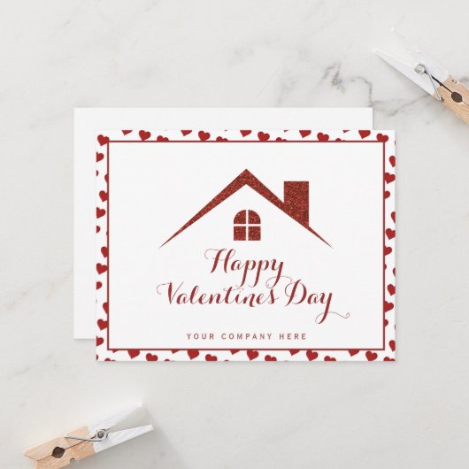 プロフェッショナルバレンタインデー実在エステートハウス カード (正面/裏面インサイチュ)