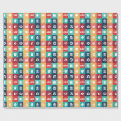 プロフェッショナルバンカーアイコニックピクトグラム ラッピングペーパー (フラット)