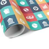 プロフェッショナルバンカーアイコニックピクトグラム ラッピングペーパー (ロールコーナー)