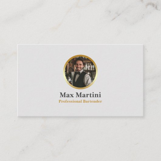 プロフェッショナルバーテンダーエレガント設計 名刺 (正面)