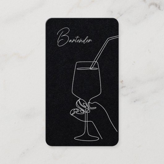 プロフェッショナルバーテンダーカスタムQR 名刺 (正面)