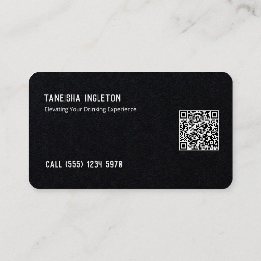 プロフェッショナルバーテンダーカスタムQR 名刺 (裏面)