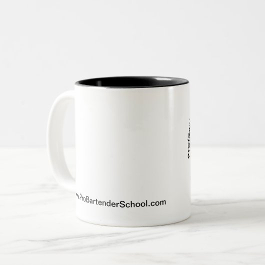 プロフェッショナルバーテンダースクールコーヒーマグ ツートーンマグカップ (正面左)