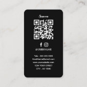 プロフェッショナルバーバーショップネオン理容師のはさみ 名刺 (裏面)