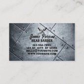 プロフェッショナルバーバーショップ美容師理容師ショップ 名刺 (裏面)