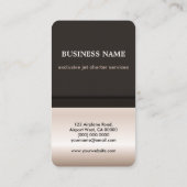 プロフェッショナルパイロットジェット憲章名刺 名刺 (裏面)