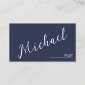 プロフェッショナルパイロット会社ネイビーブルー航空 名刺 (正面)