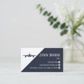 プロフェッショナルパイロット会社ネイビーブルー航空 名刺 (スタンド正面)