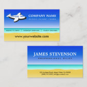 プロフェッショナルパイロット風光明媚なフライトの名刺 名刺 (正面/裏面)