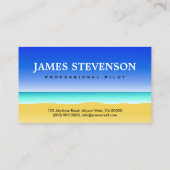 プロフェッショナルパイロット風光明媚なフライトの名刺 名刺 (裏面)