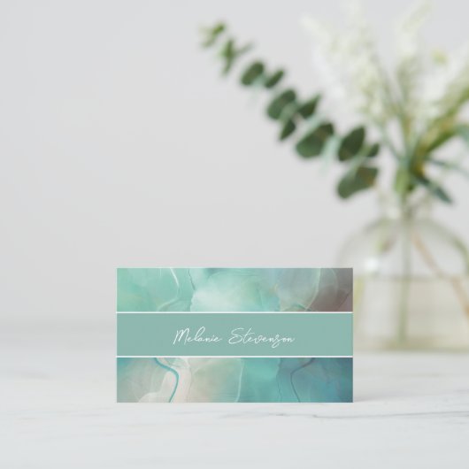 プロフェッショナルパステル調マーブル名刺 名刺 (スタンド正面)