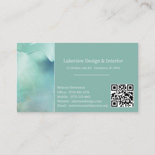 プロフェッショナルパステル調マーブル名刺 名刺 (裏面)